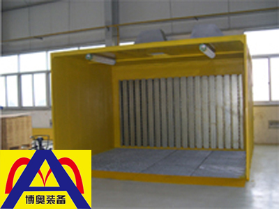 Baffle dry spray booth